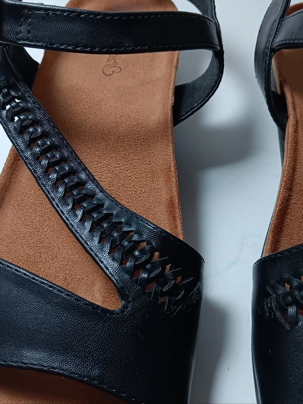 BareTraps Black Comfort Wedge Sandals